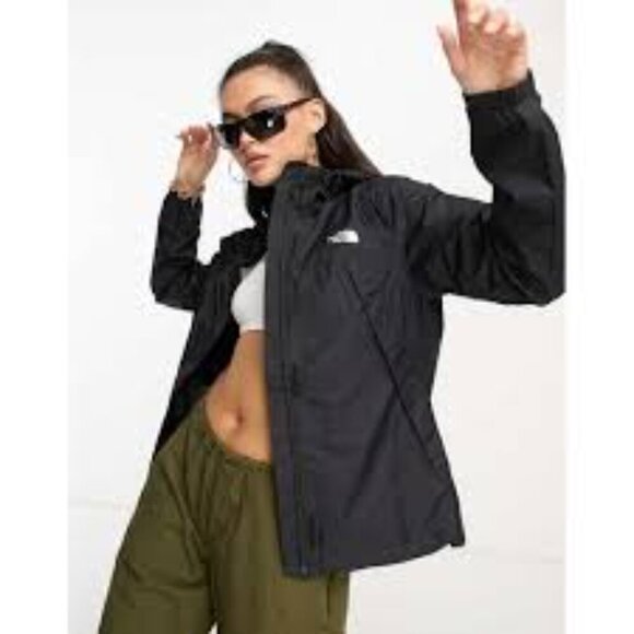 The North Face Black Jacket with Hood and Weather-Resistant Material Size XL - Picture 1 of 9